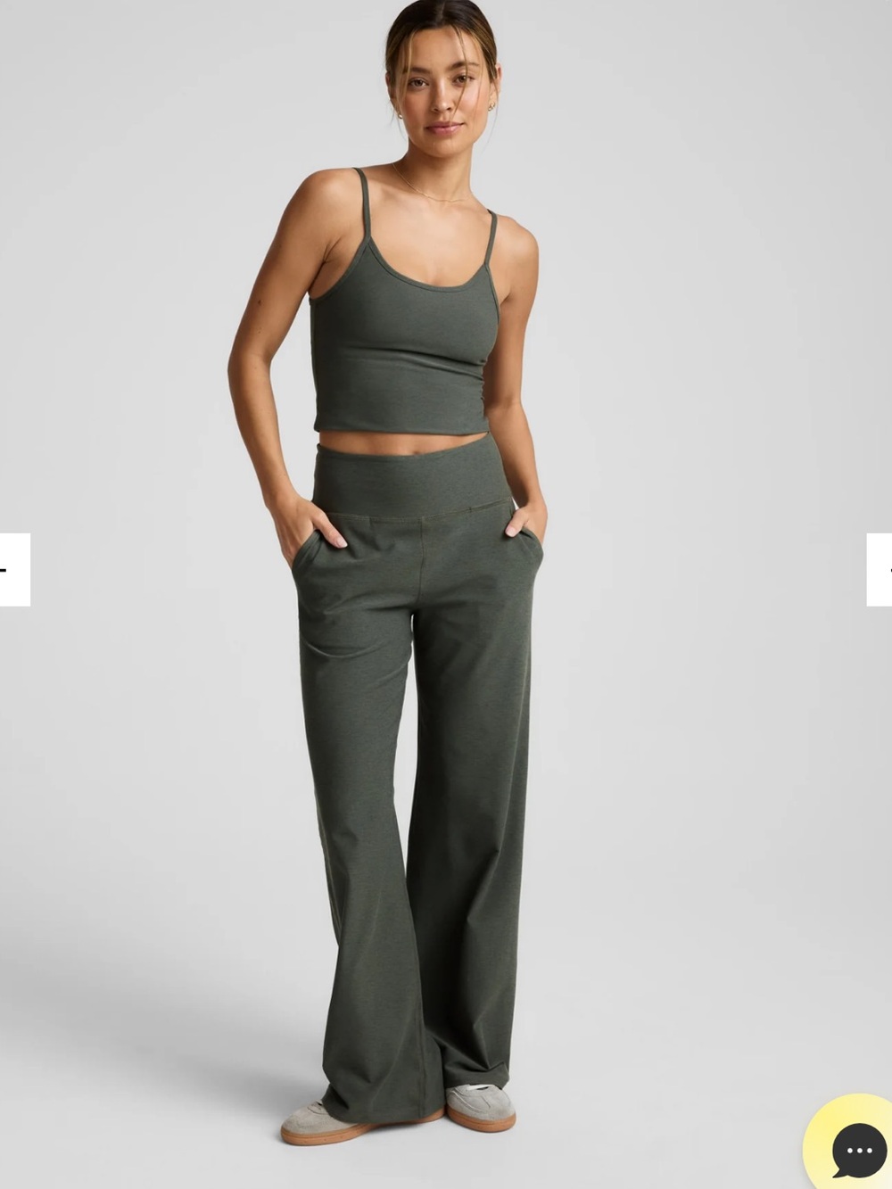 NWT Beyond Yoga Olive Wide-Leg Lounge Pant